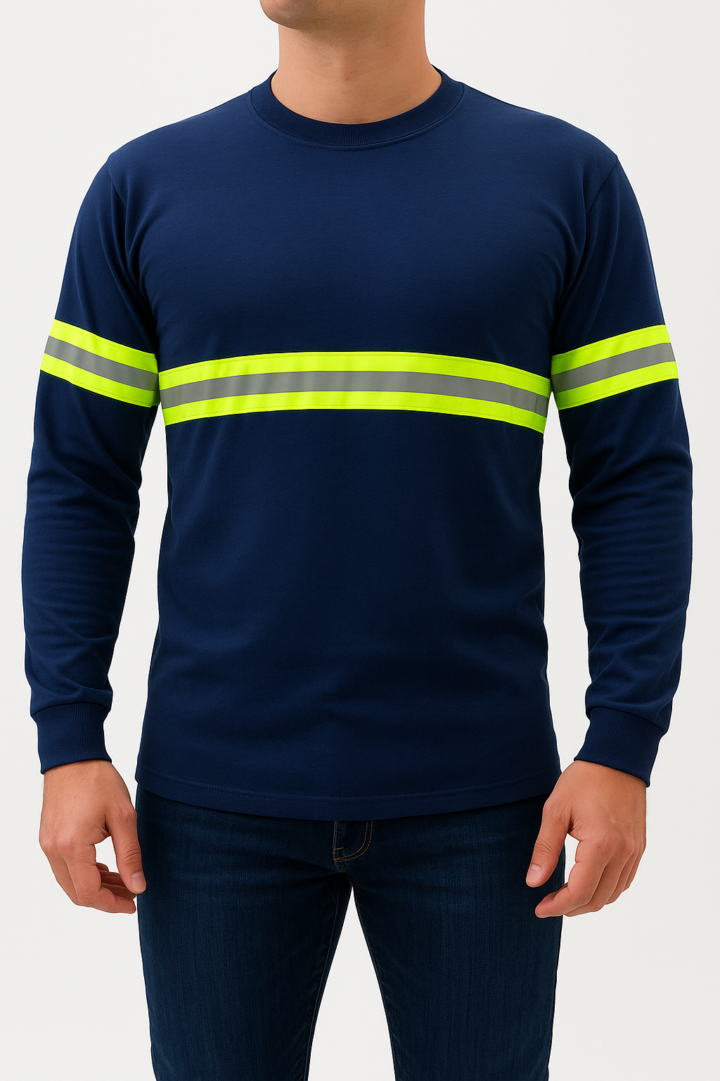 Playera manga larga con reflejante