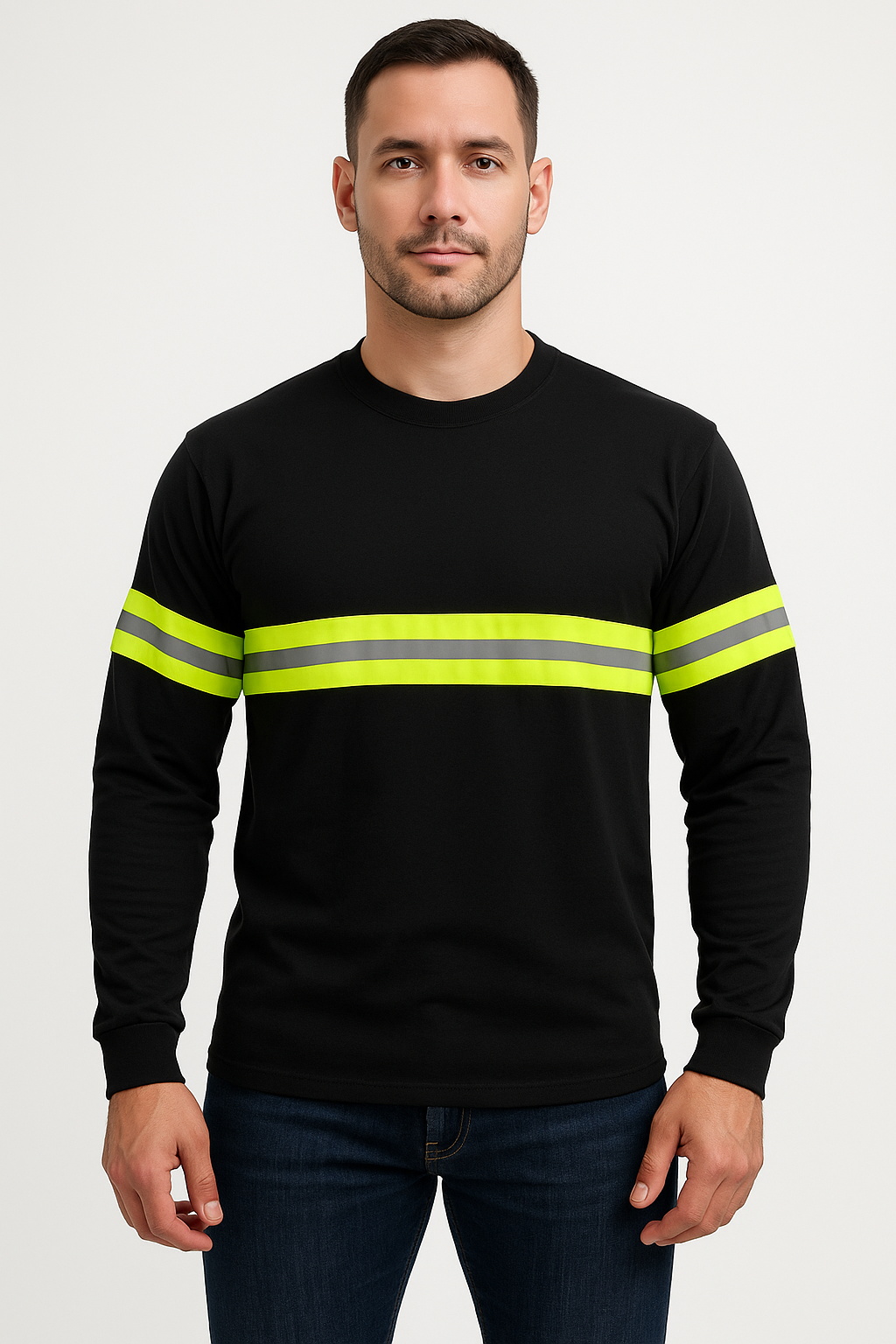 Playera manga larga con reflejante