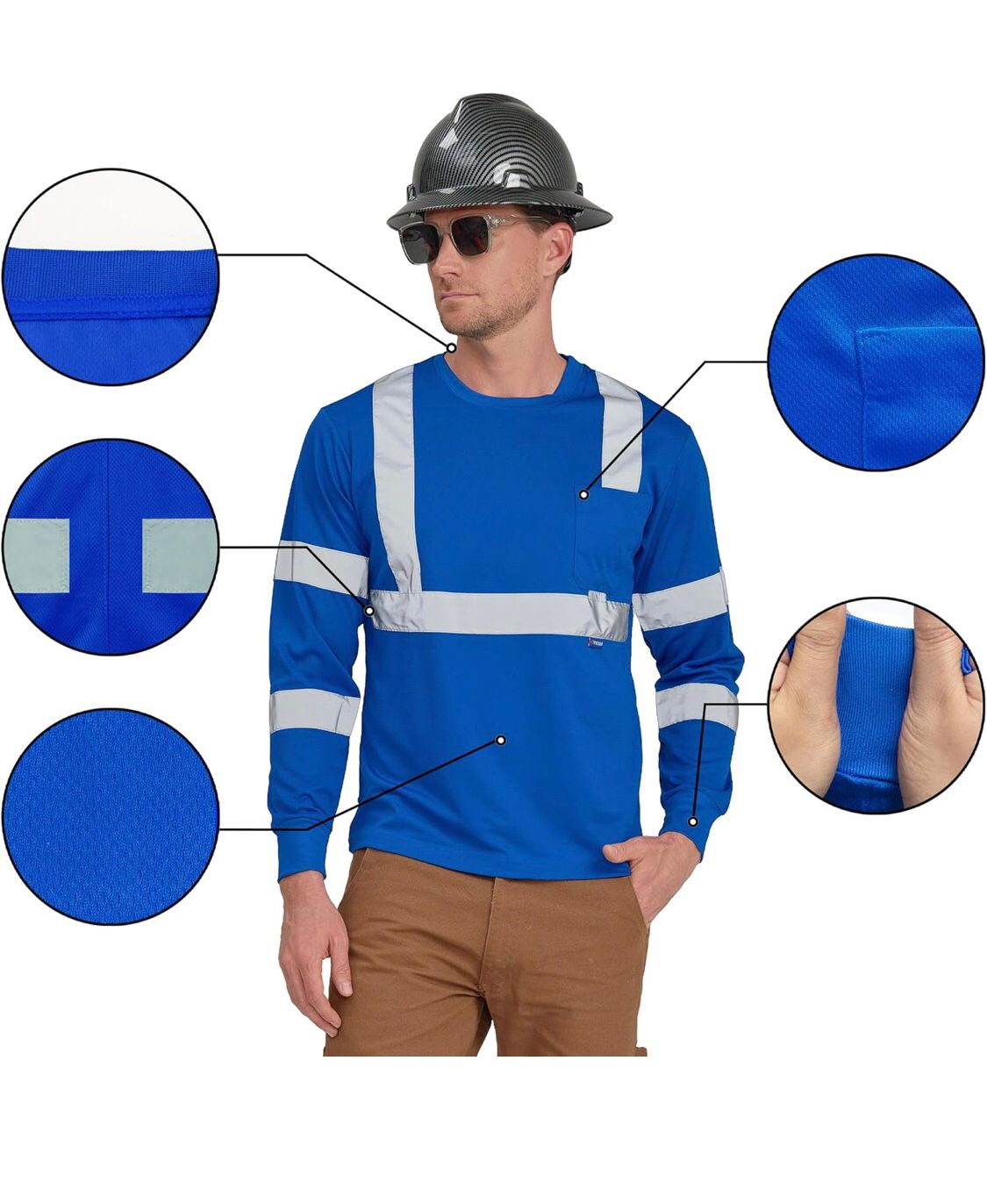 Playera De Alta Visibilidad Tono Marino