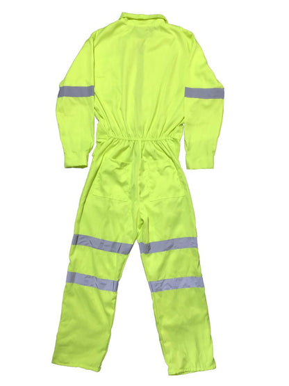 Overol para trabajo industrial con reflejantes tono amarillo neon